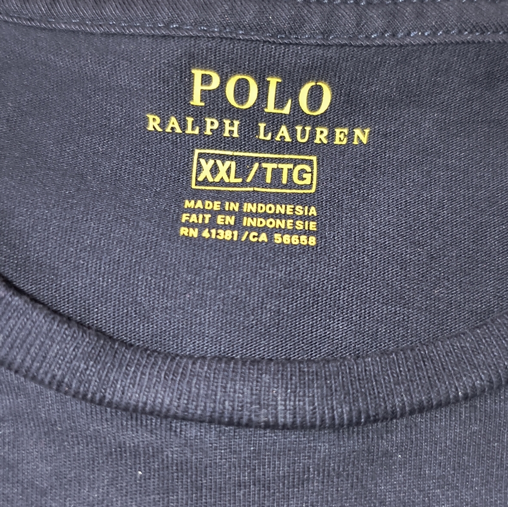 Polo Ralph Lauren Men’s T-Shirt – XXL | Navy Blue with Red Pony Logo - Picture 2 of 4